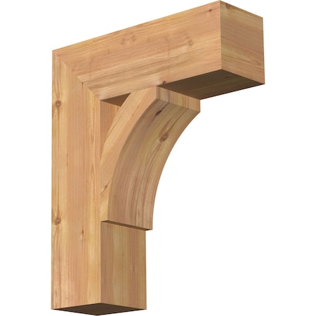 Thorton Block Smooth Bracket, Western Red Cedar, 5 1/2"W x 18"D x 22"H